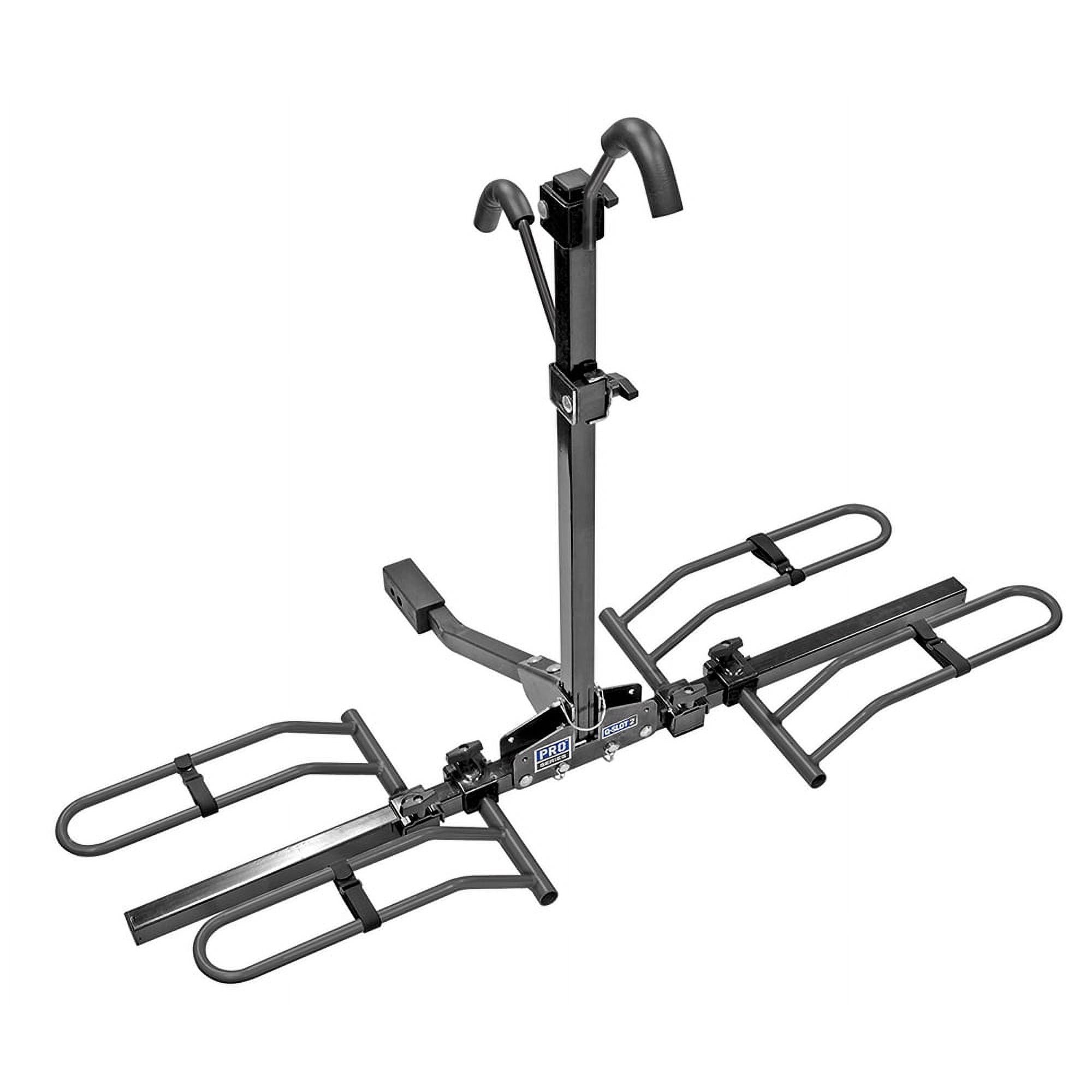 Reese Bike Rack 63134 Explorer 1 1 4 Inch And 2 Inch Receiver Hitch Mount Holds 2 Bikes Up To 90 Pound Weight Capacity Bike Tire Clamp Without Lock Foldable Powder Coated Black Steel Walmart