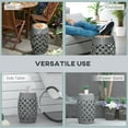 thumbnail image 4 of Outsunny 12" Round Patio Outdoor Footstool, Garden Mosaic Accent Side Table, Plant Stand, gray, 4 of 9