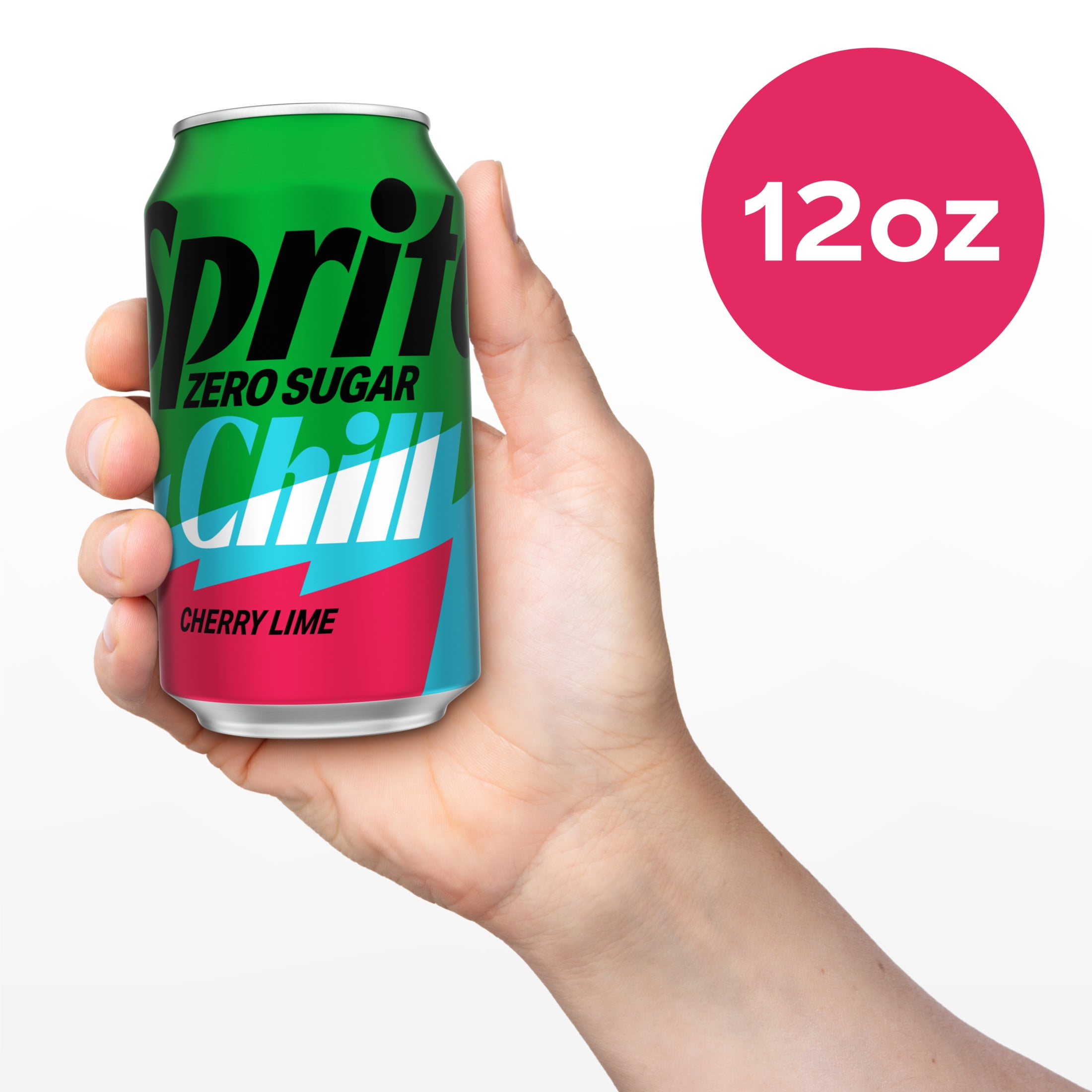 (3 pack) Sprite Zero Sugar Chill Cherry-Lime Caffeine Free Soda Pop Fridge Pack Cans, 12 fl oz, 12 Pack