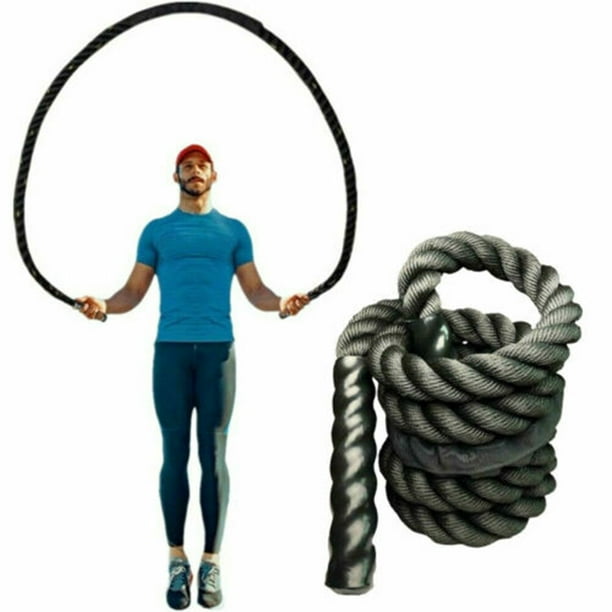 CAROOTU Fitness Weighted Jump Rope 25mm Heavy Battle Skipping Ropes Power  Training Multifunction 
