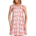thumbnail image 1 of Xecao Mignon Chien Caniche pour Robes d'Été pour Femmes Robes Décontractées de Plage Robes Sans Manches T-Shirt Robe Évasée avec Poches, 1 of 7