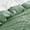 Green, variant on Nestl Boho 3 Piece Duvet Cover Set, Tufted Embroidery Double Brushed Duvet Cover with 2 Pillow Shams - White