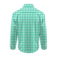 thumbnail image 4 of Gamivast Men's Gingham Shirt Button Down Long Sleeve Collared Regular Fit Checkered Casual Shirt for Office Work Travel Weekend and Everyday Wear Green S, 4 of 5
