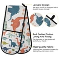 thumbnail image 2 of Yayeee Double Oven Mitt Kitchen Heat Resistant Baking 35" x7" Quilted Glove, Dinosaur Pattern, 2 of 6