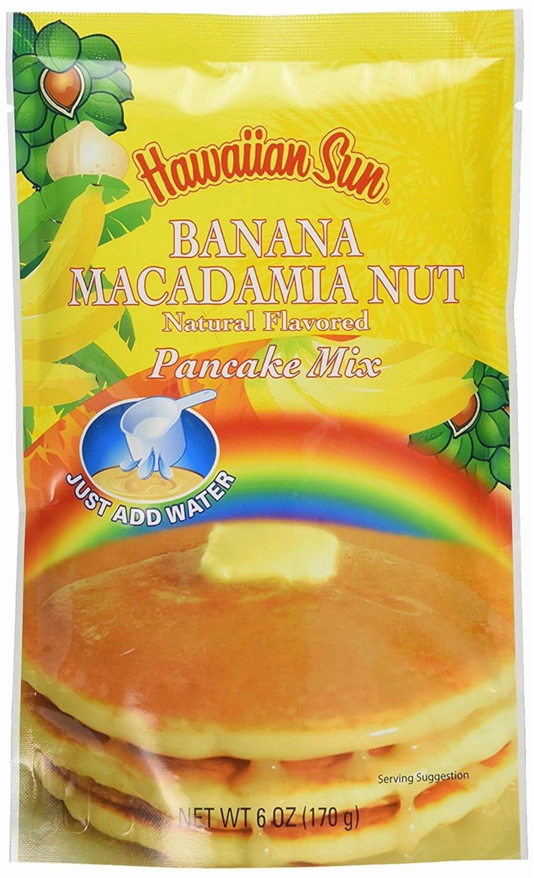 Hawaiian Sun 2 Pack Pancake Mix: Chocolate Macadamia and Banana Macadamia Nut