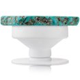 thumbnail image 6 of CRYSTALFY: Crystal Phone Grip & Phone Stand with Authentic Natural Turquoise Gemstone with Natural Edge Swappable Top, Expandable Collapsible Holder for Smartphones and Tablets, 6 of 6