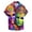 BC-Multicolor, variant on Todays Sale Carnival Costume for Men, Loose Fit Mask Print Button Down Cuban Shirts Casual Lapel Tropical Shirt Big and Tall Vacation Beach Tops Multicolor 5XL