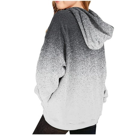 

Girls Boys Sweatshirts Gradient Cozy Hoodies for Toddlers Kids 2-14 Years Old Gifts Pocket Hooded Pullover (3-4 Years Gray)