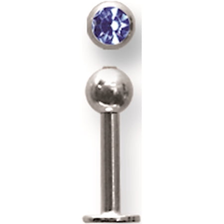 Designer Stainless Steel Sgss Labret W Gem Balls 14G (1.6Mm) 5/16 (8Mm) Long 4Mm Ball End Made In China -Jewelry By Sweet Pea Creations