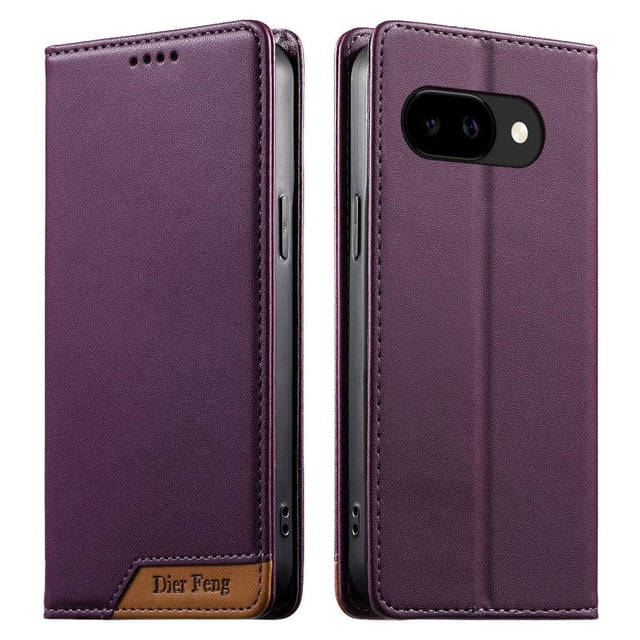 Funda Tipo Cartera de Cuero Sintético para Google Pixel 10A Bloqueo RFID, con Ranuras para Tarjetas y Bolsillo para Efectivo, Cierre Magnético Fuerte Morado