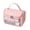 Pink, variant on Portable Clear Toiletries Bag,Medium Cosmetic Bag, Makeup Bag, Translucent Double Handle Makeup Travel Bag for Women, Girls(white)