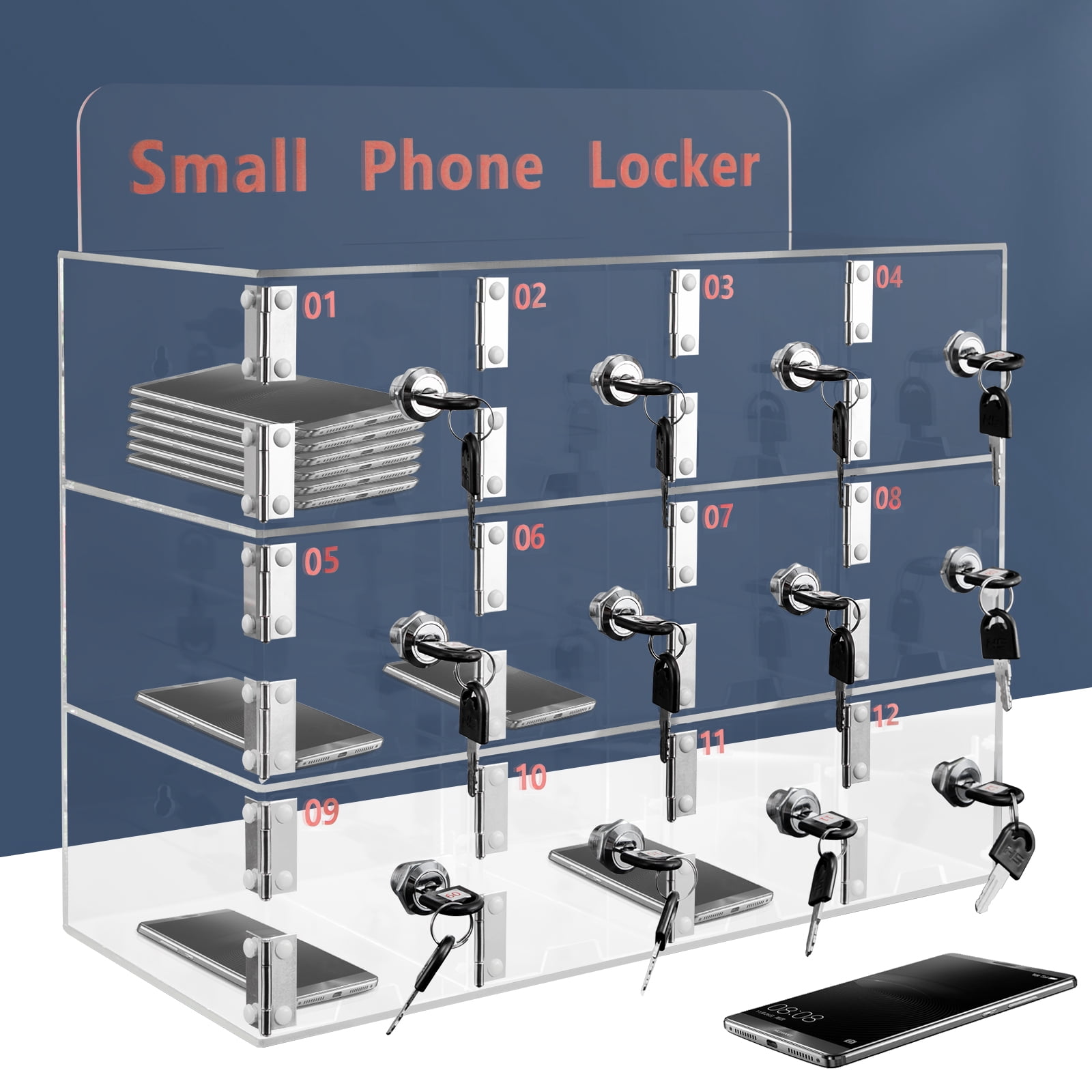 Miumaeov Clear Cell Phone Holder, Desktop Organizer Mobil Phone Storage