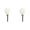 White2, variant on Beauos Blue Lollipop Powder Puff, Long Handle Body Powder Applicator, Washable Microfiber Puffs for Loose Powder, Reusable Cotton Puffs, 1-Pack