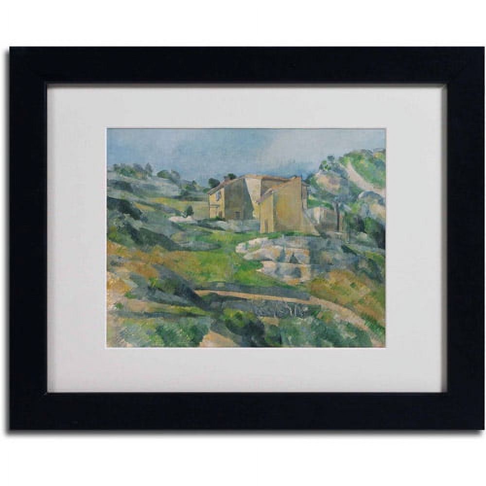 Trademark Fine Art "Houses In the Provence 1833" Canvas Art by Paul Cezanne, Black Frame