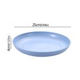 thumbnail image 1 of Wheat Straw Solid Color Round Plates Salad Dessert Dinner Reusable Microwave Safe Anti Fall And Shatter Plates Fruit Plate 25cm Nordic Blue, 1 of 6