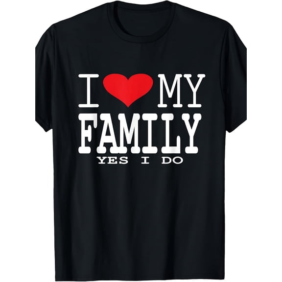 Men's Short Sleeve I Love My Family Graphic T-Shirt