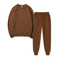 thumbnail image 3 of NMMUED Sweat Suit Sweatset for Women Workout Sets for Women Fall Outfits Active Wear Sets for Women, Brown L, 3 of 3
