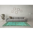 thumbnail image 3 of Ahgly Company Machine Washable Indoor Rectangle Persian Turquoise Blue Traditional Area Rugs, 4' x 6', 3 of 4