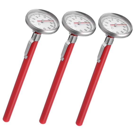 GJX 3Pcs Car Air Conditioner Mechanical Thermometer Set for Vehicle Interior with Accurate Temperature Gauge and Vent Mount Suitable for Automotive Ac Testing