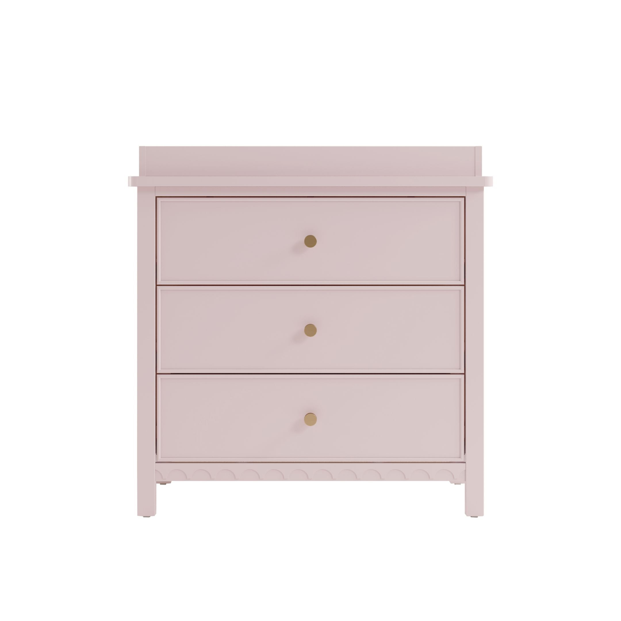 Graco Sasha 3 Drawer Dresser with Infant Changing Topper, Blush