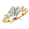 thumbnail image 1 of Anillo MOOSEA Moissanite de 1,2 quilates en oro amarillo vermeil de 14 quilates para mujer, 1 of 8