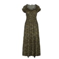 thumbnail image 3 of EGNMCR Robes d'Été Femmes Tendance 2024 Mode Femmes Chiffon Été Décontracté Imprimé Col en V Manches Courtes Longue Robe, 3 of 7