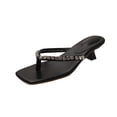 thumbnail image 2 of DIVVce Rhinestone Thong Kitten Heel Mules For Women Square Toe Slip On Evening Dress Casual Footwear, 2 of 8