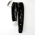 thumbnail image 3 of HTNBO Thick Cashmere Sweatpants for Christmas Winter Drawstring Elastic Waist Keep Warm, 3 of 6