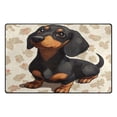 thumbnail image 3 of WOBOGO Dachshund Pattern Carpet Non-Slip Rugs Soft Doormat 31×20in Living Dining Room Bedroom Decorative, 3 of 7