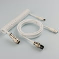 thumbnail image 2 of GX16 5PIN Male Aviation Plug to Type-c Coiled Date Cable with Braided USB Coiled Keyboard Cable, 2 of 5