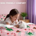 thumbnail image 6 of Yspwyqan Pink Christmas 3 Piece Comforter Set Twin XL, Soft All Season Candy Cane Bow Bedding Set with 1 Comforter 2 Pillow Shams for Girls Room Holiday Decor, 6 of 7
