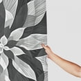 thumbnail image 3 of Pratyus Flower Pattern Black and White Modern Waterproof Shower Curtain for Country Cottage & Farmhouse Bathroom Decor 100% Polyester Fiber Bathroom Shower Curtain Set with Hooks 69x72, 3 of 7