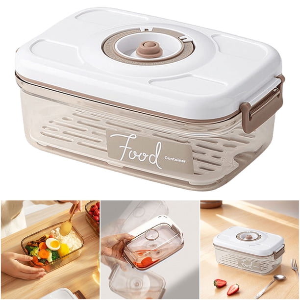Caja Conservación Alimentos para Frigorífico Organizador Con Placa Drenaje Extraíble