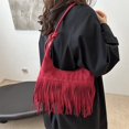 thumbnail image 2 of Axila Bag Hobo Crossbody Vintage Finger Tassel Gamuza para Mujeres, 2 of 7