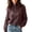 Coffee, variant on Womens Cropped Zip Knit Top High Neck Long Sleeve Ribbed Casual Loose Cardigan Fall Winter Knit Sweater, Black L