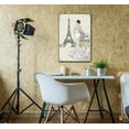 thumbnail image 2 of wall26 - Canvas Wall Art - Back View of Lady with Eiffel Tower - Gallery Wrap Modern Home Art | Ready to Hang - 24x36 inches, 2 of 3