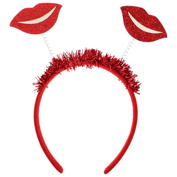 ibasenice Fashionable Red Lip Headband for Valentines Day Wedding Party Hair Accessory