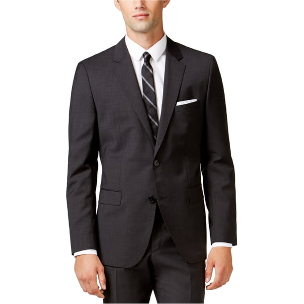 Hugo Boss - Chaqueta con dos botones para hombre, ajuste clásico, gris, 46 de largo