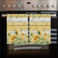 thumbnail image 2 of Sunflower Kitchen Towels Set of 2, Water Absorbent Dish Towel, Summer Eucalyptus Botanical Floral Yellow Wood Decorative Hand Towels - Quick Drying Cloth for Cooking Baking, 18x28 Inch, 2 of 8