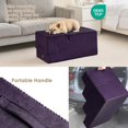 thumbnail image 5 of Dog Stairs for High Bed 22.5”H, 5-Step Dog Steps for Bed, Pet Steps for Small Dogs and Cats, Non-Slip Balanced Pet Ramp Indoor,Purple, 5 of 14