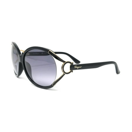 Salvatore Ferragamo Sunglasses SF600S 001 Black Oval 61x14x130