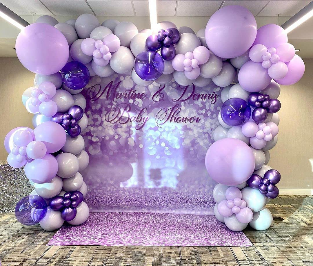 61 Pcs DIY Happy Birthday Kit - Pink Purple Pastel Balloons, Silver Fr –  PartyDecor Mall