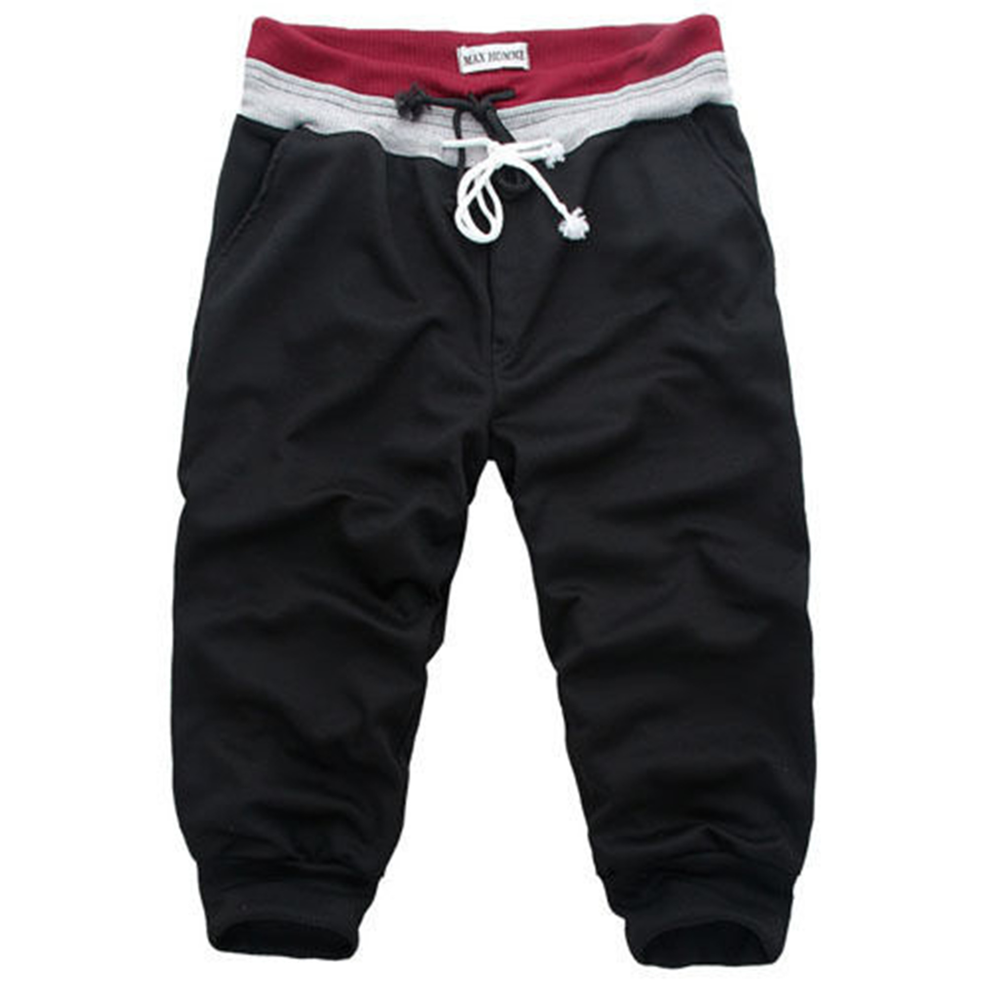 UPAIRC Mens 3/4 Length Shorts Sports Joggers Pants Elastic Waist