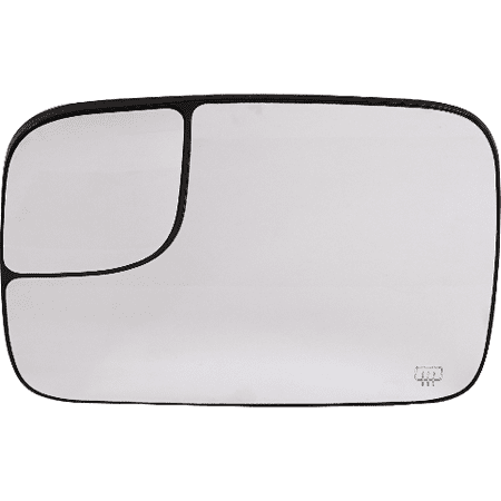 DODGE FULL SIZE P/U 05-08 MIRROR GLASS LH, Heated, Towing, All Cab Types, w/ Towing Pkg, w/ Backing Plate