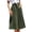 Army Green, variant on Crgrtght Women Button Down Skirts Casual Solid Midi Skirt High Waist Elastic Back Vacation Beach Travel Loose A-Line Skirt, Army Green XL