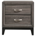 thumbnail image 3 of Stonecroft Columbus 2 Drawer Nightstand in Gray Oak and Black, 3 of 8