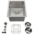 thumbnail image 1 of 2025 New Kitchen Sink for Single Bowl, Undermount Kitchen Sink Stainless Steel Sink Kitchen Sinks, with Basket Strainer, Drying Rack, Stainless Steel Drain Basin Bowl, 1 of 6