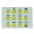 thumbnail image 1 of Pineapple Cutting Board, Composition of Pineapples with Different Patterns Lines Rhombuses and Zigzags, Decorative Tempered Glass Cutting and Serving Board, Small Size, Multicolor, by Ambesonne, 1 of 1