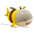 thumbnail image 3 of WLOELOEW C Blue Striped Soft Boar Toy Lying Pig Pig Large Doll, 3 of 4