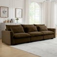 thumbnail image 6 of Gewnee Modular Deep Seat 122"Corduroy 3 Seats Sectional Sofa , Cloud Couch Oversize Sofa Couch for Living Room, 6 of 9